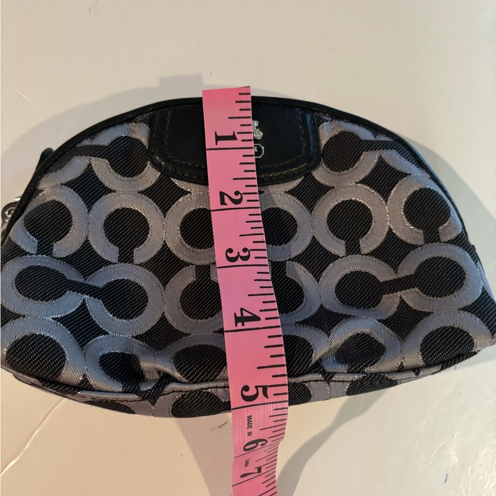 COACH Gunmetal Black/Black C Logo COSMETIC BAG NWOT - Picture 14 of 15